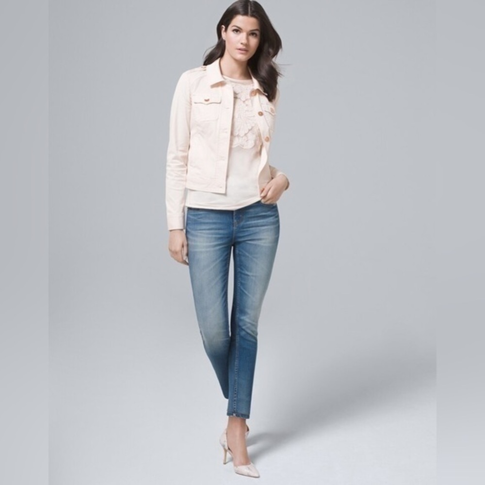 White House Black Market Medium Wash The Slim Cropped Jeans 10